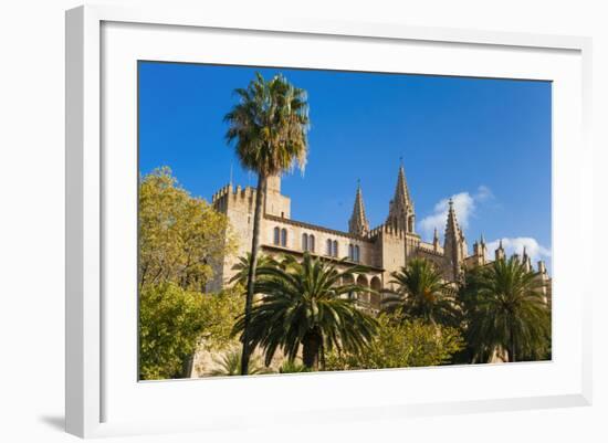 Royal Palace of La Almudaina and Cathedral, Palma, Majorca, Spain.-Nico Tondini-Framed Photographic Print