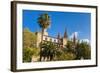 Royal Palace of La Almudaina and Cathedral, Palma, Majorca, Spain.-Nico Tondini-Framed Photographic Print