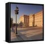 Royal Palace (Palacio Real) at sunrise, Madrid, Spain, Europe-Markus Lange-Framed Stretched Canvas