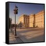 Royal Palace (Palacio Real) at sunrise, Madrid, Spain, Europe-Markus Lange-Framed Stretched Canvas