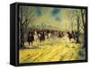 Royal Piedmont Cavalry Regiment on March-Antonio Mancini-Framed Stretched Canvas