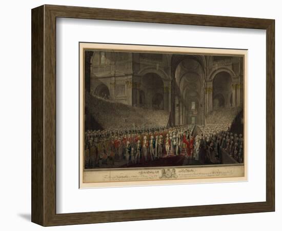 Royal Procession in St Paul's Cathedral on St George's Day, 1789-null-Framed Giclee Print