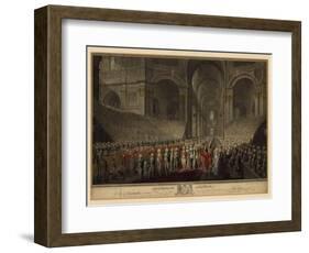 Royal Procession in St Paul's Cathedral on St George's Day, 1789-null-Framed Giclee Print