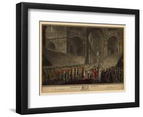 Royal Procession in St Paul's Cathedral on St George's Day, 1789-null-Framed Giclee Print