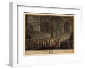 Royal Procession in St Paul's Cathedral on St George's Day, 1789-null-Framed Giclee Print