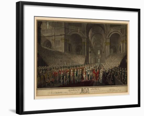 Royal Procession in St Paul's Cathedral on St George's Day, 1789-null-Framed Giclee Print