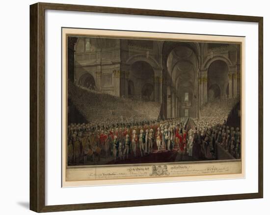 Royal Procession in St Paul's Cathedral on St George's Day, 1789-null-Framed Giclee Print