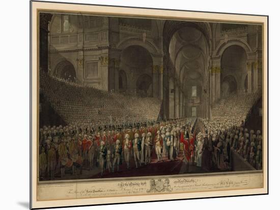 Royal Procession in St Paul's Cathedral on St George's Day, 1789-null-Mounted Giclee Print