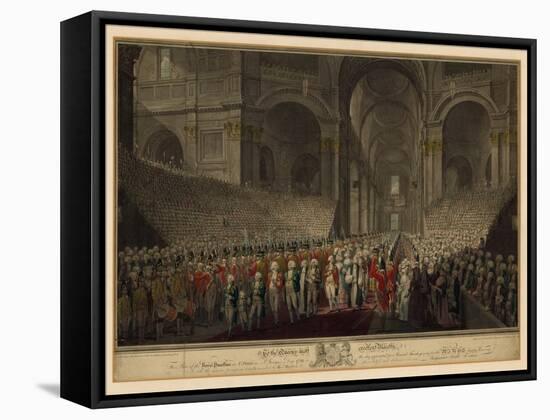 Royal Procession in St Paul's Cathedral on St George's Day, 1789-null-Framed Stretched Canvas