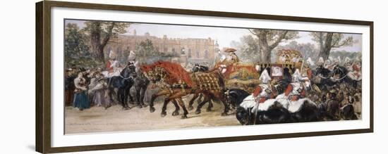 Royal Procession of the Carriage of the Prince and Princess of Wales, London, 1884-John Gilbert-Framed Giclee Print