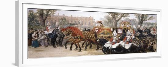 Royal Procession of the Carriage of the Prince and Princess of Wales, London, 1884-John Gilbert-Framed Giclee Print