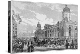 Royal Procession Passing Smithfield Market, City of London, 6th November 1869-null-Stretched Canvas