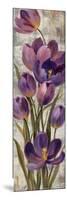 Royal Purple Tulips I Crop-null-Mounted Art Print