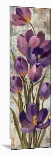 Royal Purple Tulips I Crop-null-Mounted Art Print