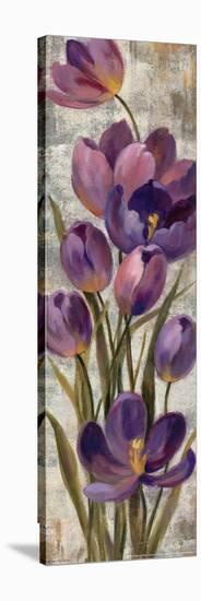 Royal Purple Tulips I Crop-null-Stretched Canvas