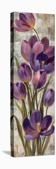Royal Purple Tulips I Crop-null-Stretched Canvas
