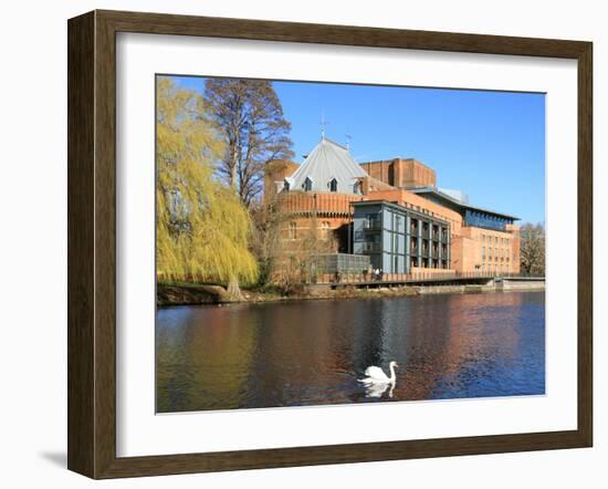 Royal Shakespeare Company Theatre and River Avon, Stratford-Upon-Avon, Warwickshire, England, UK-Rolf Richardson-Framed Photographic Print