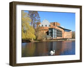 Royal Shakespeare Company Theatre and River Avon, Stratford-Upon-Avon, Warwickshire, England, UK-Rolf Richardson-Framed Photographic Print