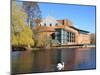 Royal Shakespeare Company Theatre and River Avon, Stratford-Upon-Avon, Warwickshire, England, UK-Rolf Richardson-Mounted Photographic Print