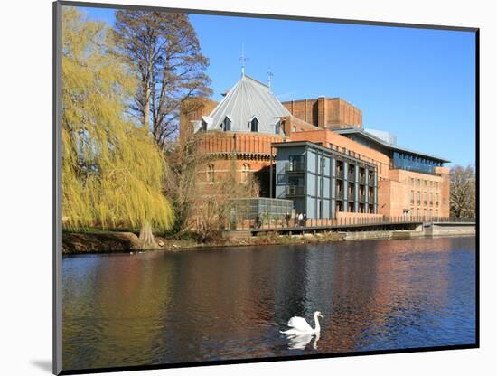 Royal Shakespeare Company Theatre and River Avon, Stratford-Upon-Avon, Warwickshire, England, UK-Rolf Richardson-Mounted Photographic Print