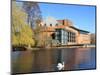 Royal Shakespeare Company Theatre and River Avon, Stratford-Upon-Avon, Warwickshire, England, UK-Rolf Richardson-Mounted Photographic Print