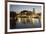 Royal Shakespeare Theatre Lit Up at Dusk Beside River Avon, Stratford-Upon-Avon, Warwickshire-Stuart Black-Framed Photographic Print