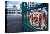 Royal Signs before the Iolani Palace, Honolulu, Oahu, Hawaii, United States of America, Pacific-Michael Runkel-Stretched Canvas