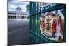 Royal Signs before the Iolani Palace, Honolulu, Oahu, Hawaii, United States of America, Pacific-Michael Runkel-Mounted Photographic Print