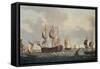 Royal Squadron off the Coast-Dominic Serres-Framed Stretched Canvas
