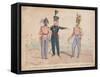 Royal Staff Corps, 60th Royal Americans, 40th Foot, 1828-William Heath-Framed Stretched Canvas