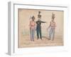 Royal Staff Corps, 60th Royal Americans, 40th Foot, 1828-William Heath-Framed Giclee Print