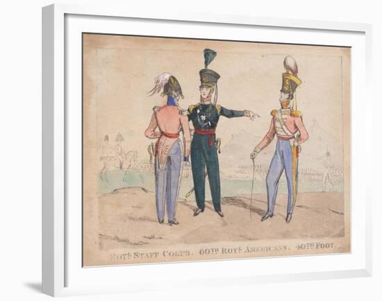 Royal Staff Corps, 60th Royal Americans, 40th Foot, 1828-William Heath-Framed Giclee Print