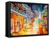 Royal Street at Night-Diane Millsap-Framed Stretched Canvas