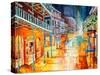 Royal Street at Night-Diane Millsap-Stretched Canvas