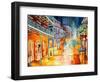 Royal Street at Night-Diane Millsap-Framed Art Print