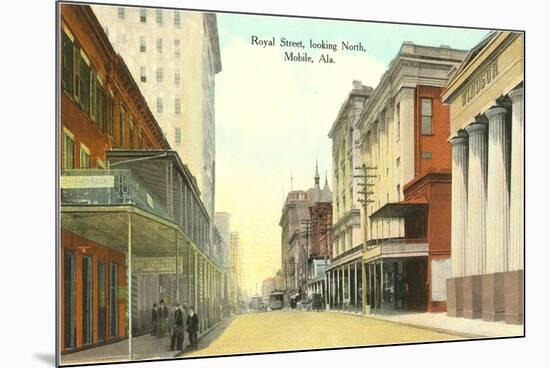 Royal Street, Mobile, Alabama-null-Mounted Premium Giclee Print