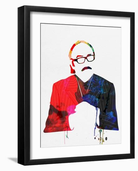 Royal Tenenbaums Watercolor-Lana Feldman-Framed Art Print