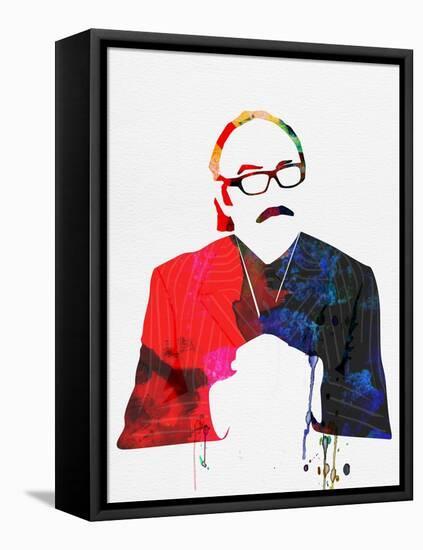 Royal Tenenbaums Watercolor-Lana Feldman-Framed Stretched Canvas