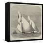 Royal Thames Yacht Club Schooner and Yawl Race, the Egeria and Gwendoline in Sea Reach-Edwin Weedon-Framed Stretched Canvas