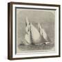 Royal Thames Yacht Club Schooner and Yawl Race, the Egeria and Gwendoline in Sea Reach-Edwin Weedon-Framed Giclee Print