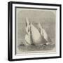 Royal Thames Yacht Club Schooner and Yawl Race, the Egeria and Gwendoline in Sea Reach-Edwin Weedon-Framed Giclee Print