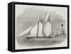 Royal Thames Yacht-Club Schooner Match, The Shark Rounding The Mouse Light-Ship-Edwin Weedon-Framed Stretched Canvas