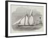 Royal Thames Yacht-Club Schooner Match, The Shark Rounding The Mouse Light-Ship-Edwin Weedon-Framed Giclee Print