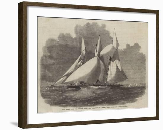 Royal Thames Yacht Club Schooner Match, the Wildfire and Vestal in the Lower Hope-Edwin Weedon-Framed Giclee Print