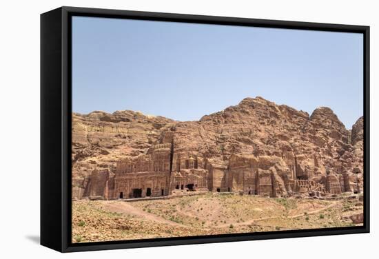 Royal Tombs, Petra, Jordan, Middle East-Richard Maschmeyer-Framed Stretched Canvas