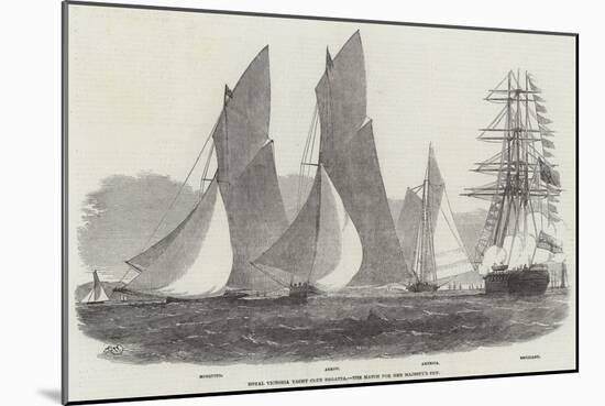 Royal Victoria Yacht Club Regatta, the Match for Her Majesty's Cup-Edwin Weedon-Mounted Giclee Print
