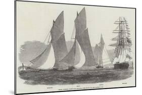 Royal Victoria Yacht Club Regatta, the Match for Her Majesty's Cup-Edwin Weedon-Mounted Giclee Print