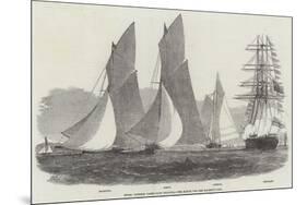 Royal Victoria Yacht Club Regatta, the Match for Her Majesty's Cup-Edwin Weedon-Mounted Giclee Print