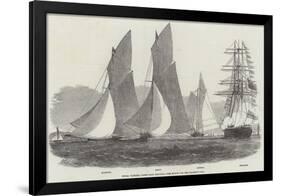 Royal Victoria Yacht Club Regatta, the Match for Her Majesty's Cup-Edwin Weedon-Framed Giclee Print