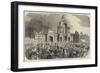 Royal Visit to Manchester, the Royal Procession at Windsor Bridge Arch, Salford-null-Framed Giclee Print